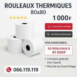 Rouleau thermique(caisse) 80x80