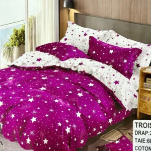 Drap 3 places 100% coton